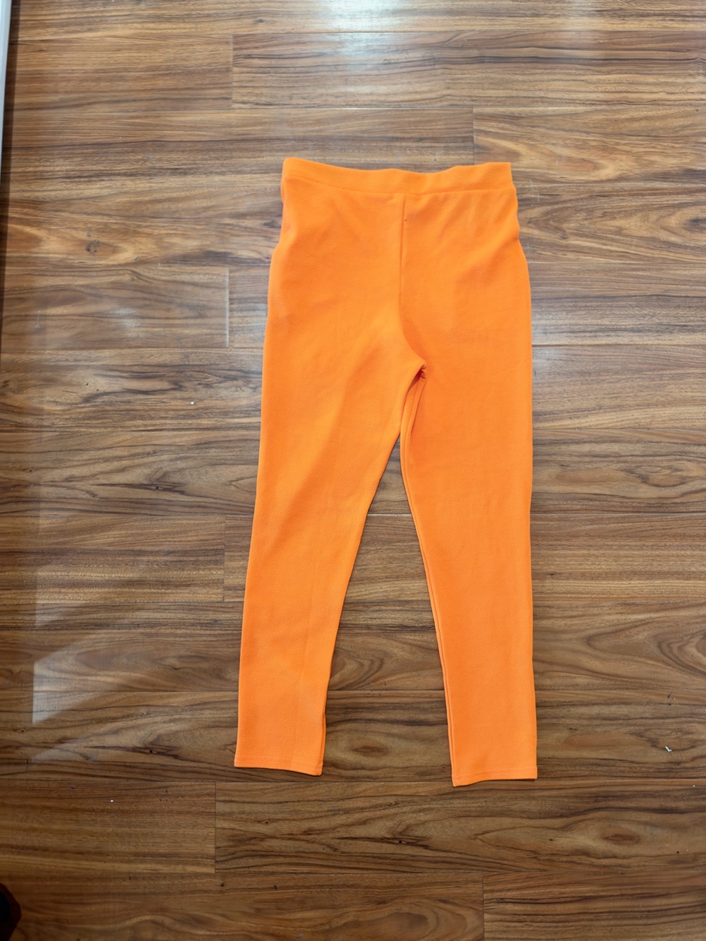 NWT plt prettylittlething Vibrant Orange crepe skinny slim fit pants